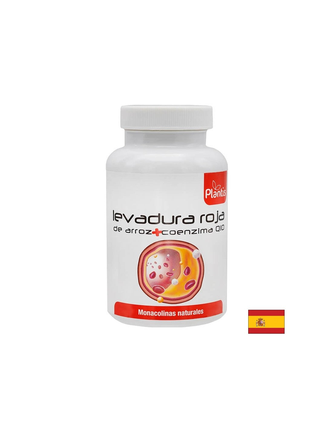 Екстракт от червен ориз и коензим Q10 - Levadura Roja Plantis® - контрол на холестерола и здравословно сърце, 120 капсули