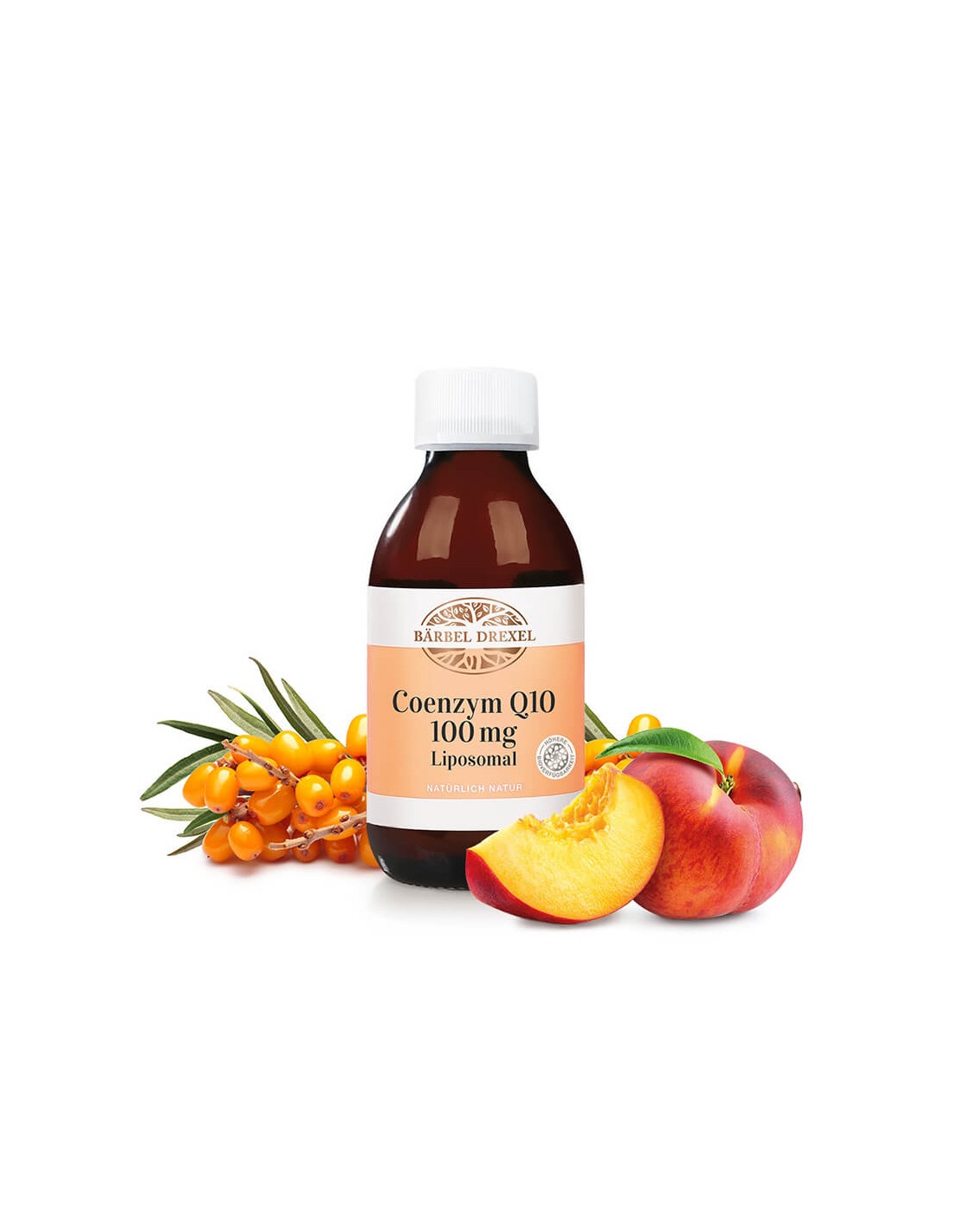 Coenzyme Q10 с висока абсорбция - за здравословно сърце, 150 ml (аромат на праскова)