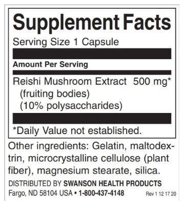 Екстракт от гъби от Reishi 500 mg | Стандартизирани - 90 капсули