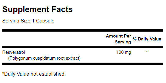 Resveratrol 100 mg - 30 капсули