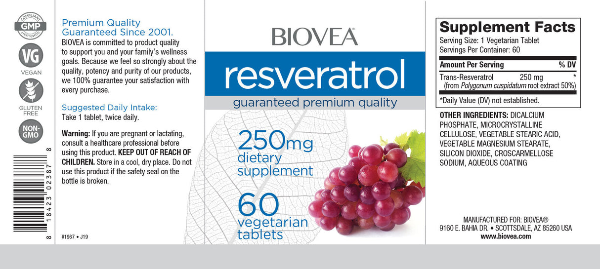 Resveratrol 250 mg / 60 раздели