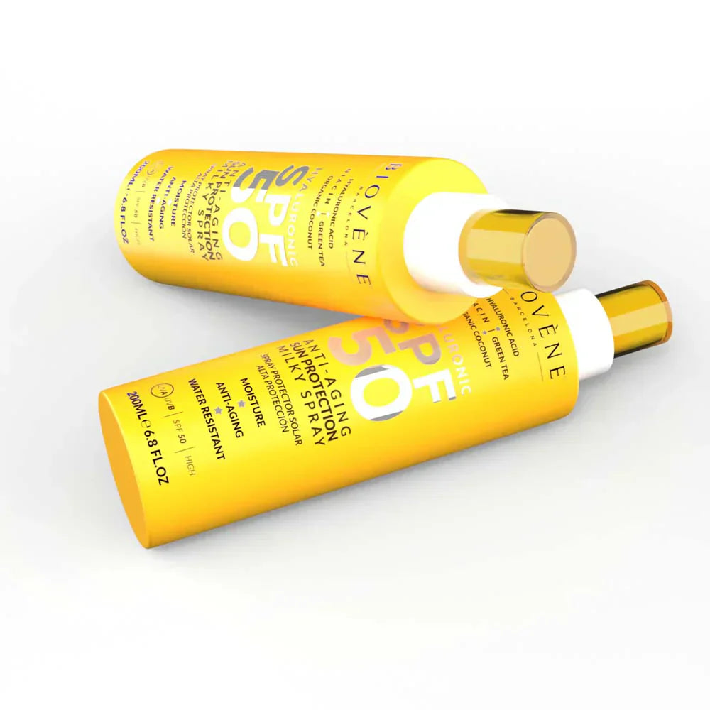 Слънцезащитен крем за лице и тяло SPF 50 с анти -старееща хиалуронова киселина - 200 ml