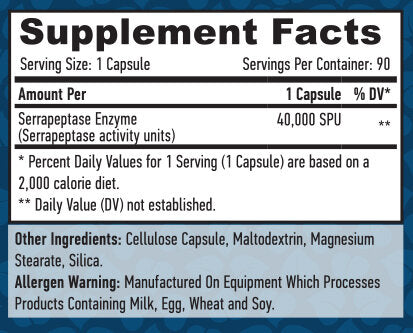 Serrapeptase / 40000 SPU / 90 VCAP