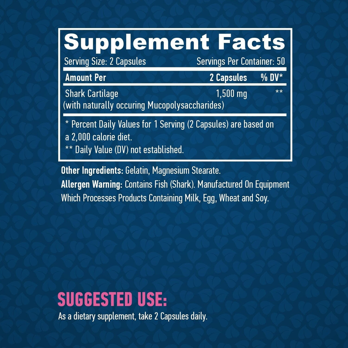 Хрущял на акула 750mg. / 100 капачки.