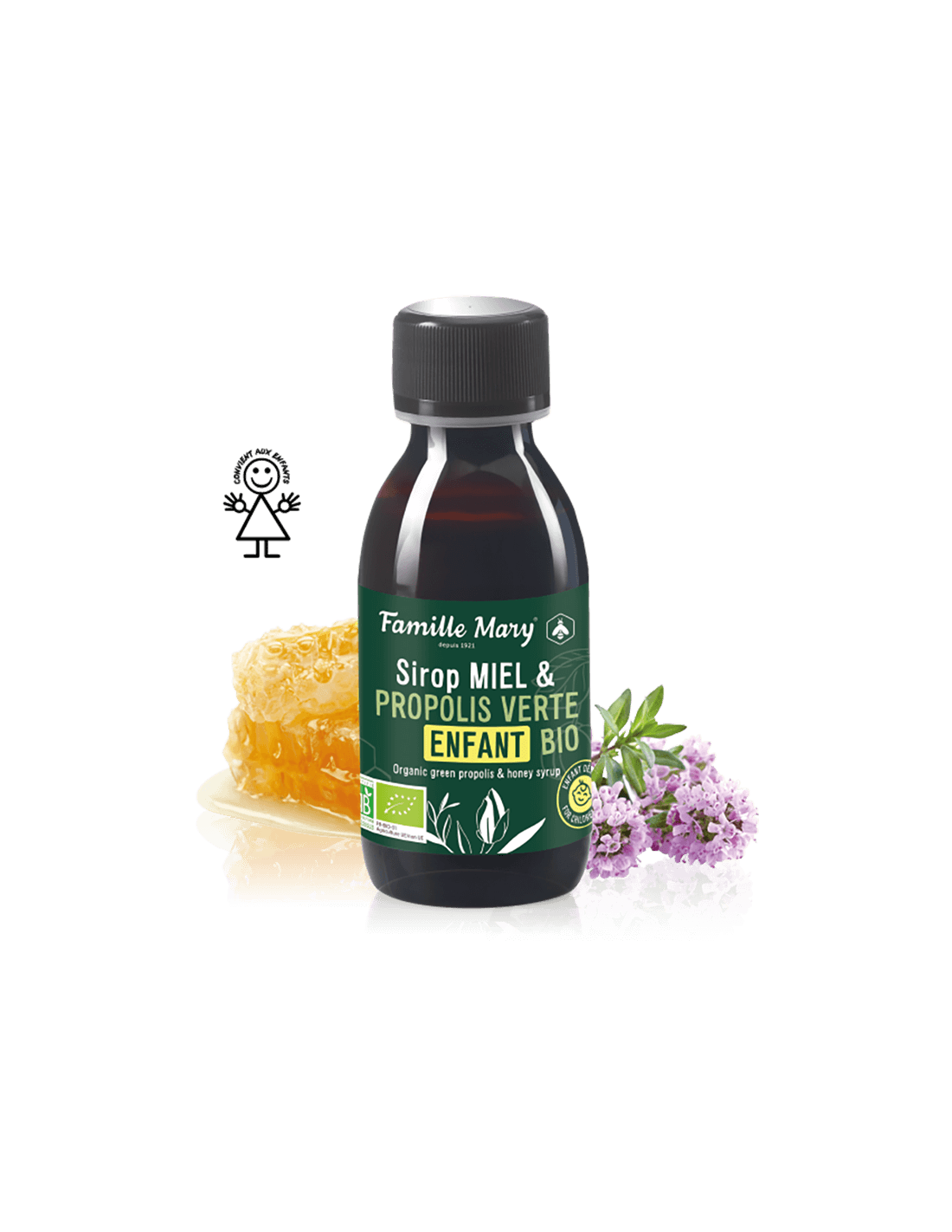 SiRop Miel et Propolis Verte Enfant Bio / сироп за деца с мед и зелен прополис (органичен), 125 ml Famille Mary
