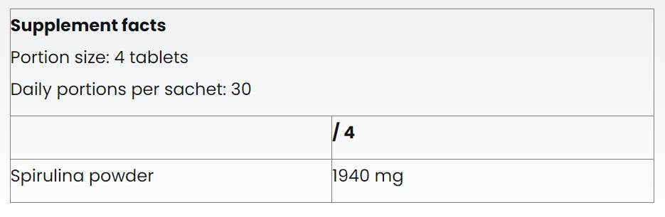 Spirulina 1940 mg - 120 таблетки