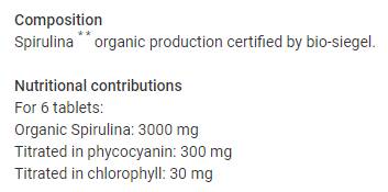 Спирулина | Веган BIO 500 mg - 100 таблетки