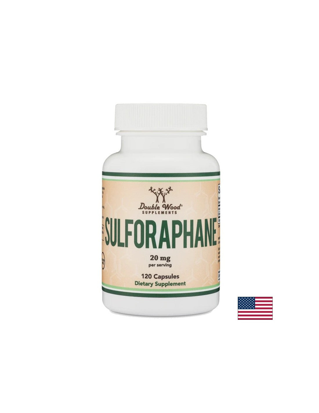 Антиоксидант - Sulforaphane, 20 mg x 120 <tc>Double Wood</tc> капсули