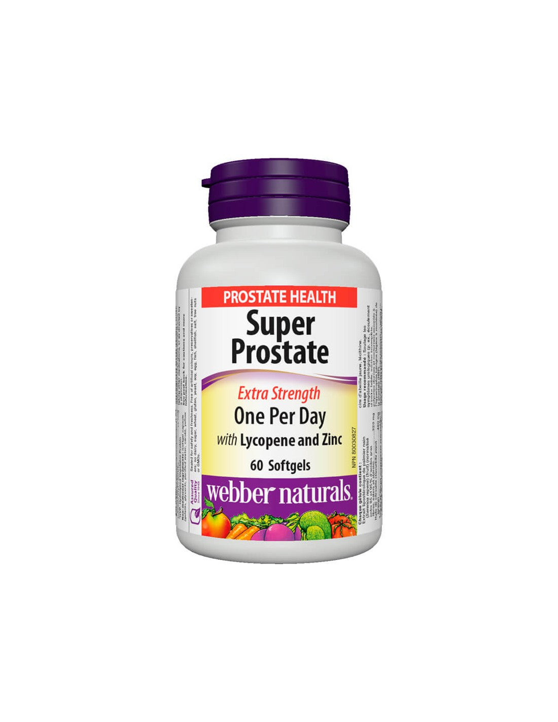 Super Prostate Extra Strength/ Формула за подпомагане на простатата с ликопен и цинк x 60 меки гел капсули <tc>Webber Naturals</tc>
