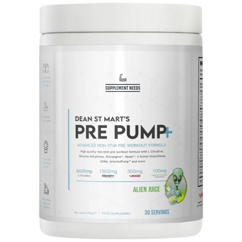 Pre Pump+ | Усъвършенствана не-стипенна предварителна тренировка-450 грама