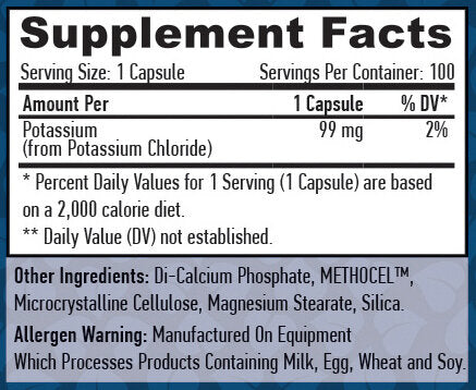 Калий с продължително освобождаване 99mg. / 100 VCAPS.