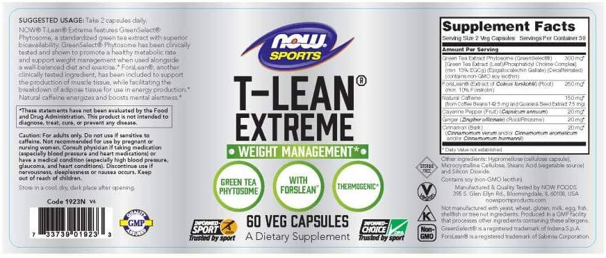 T-Lean Xtreme | Термогенна горелка - 60 капсули