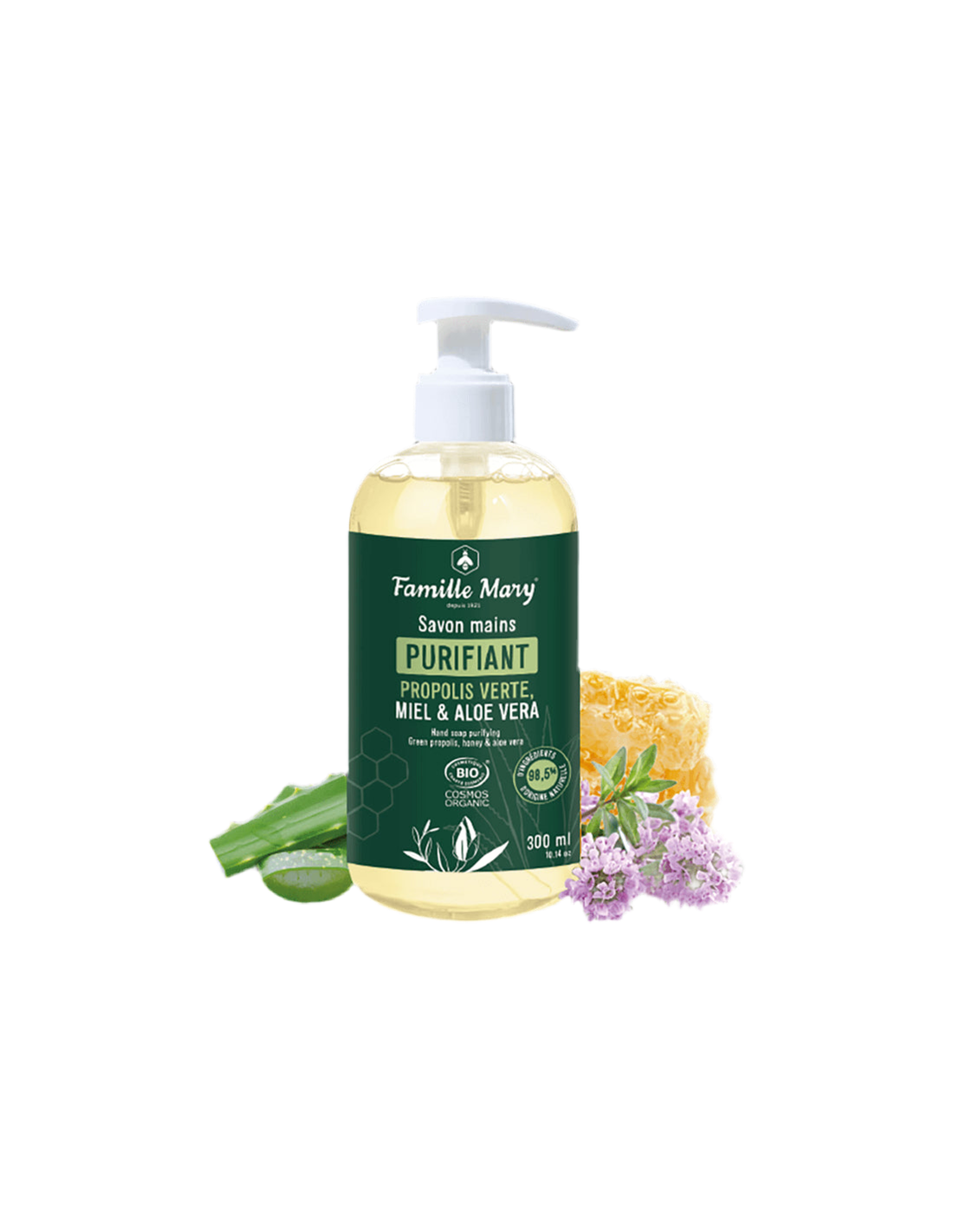 Течен сапун за ръце със зелен прополис, мед и алое вера, 300 ml