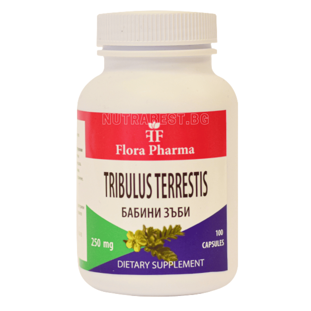Tribulus terrestris 750 mg (зъби на баба) / 100 капсули, 33 дози / флора farma
