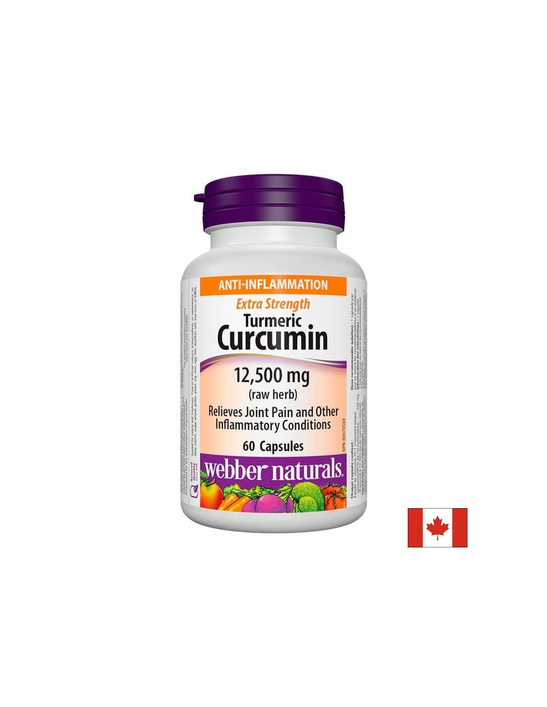 Куркума Curcumin Extra Strength/ Куркума (куркумин) 500 mg x 60 капсули <tc>Webber Naturals</tc>