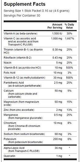 Ултра 1000 mg енергия C с електролити 30 пакета