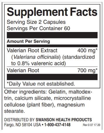 Валерийски екстракт от корен 400 mg - 120 капсули