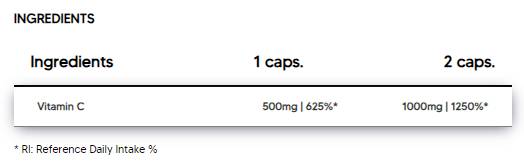 Витамин С 500 mg | L -аскорбинова киселина - 120 капсули