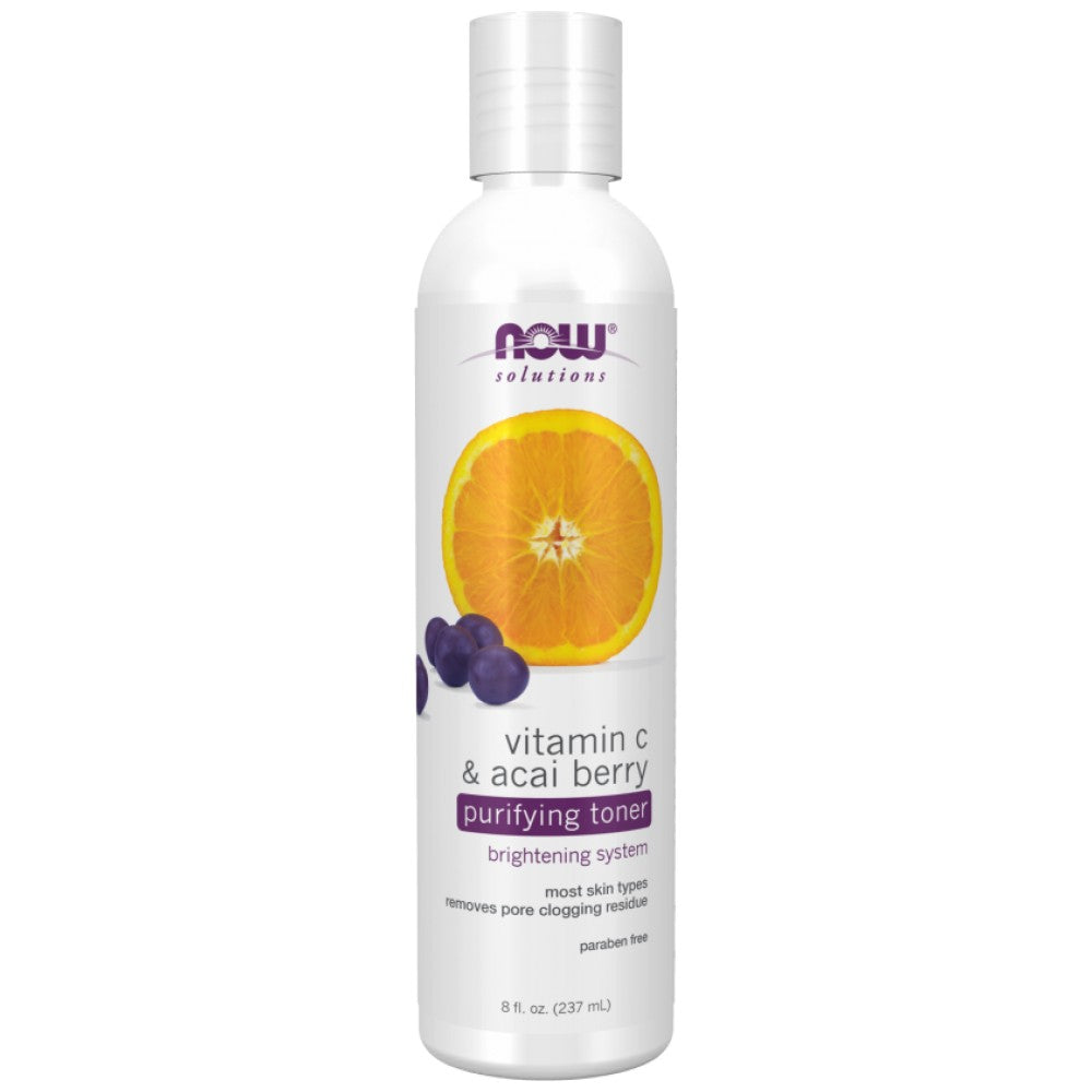 Пречистващ тонер за пречистване на витамин C & Acai Berry | Без парабени - 237 ml