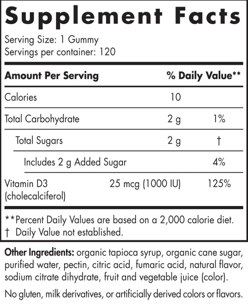 Витамин D3 Gummies Sport 1000 IU - 120 Gummies