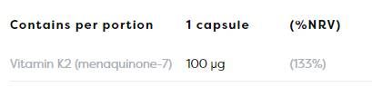 Витамин К2 MK -7 100 mcg - 60 гел капсули