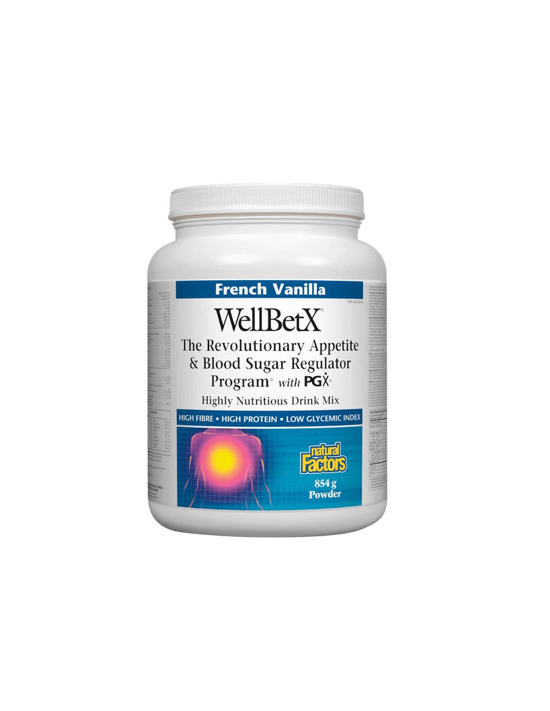Wellbetx с PGX - Апетит и контрол на кръвната захар, 854g прах, аромат на ванилия