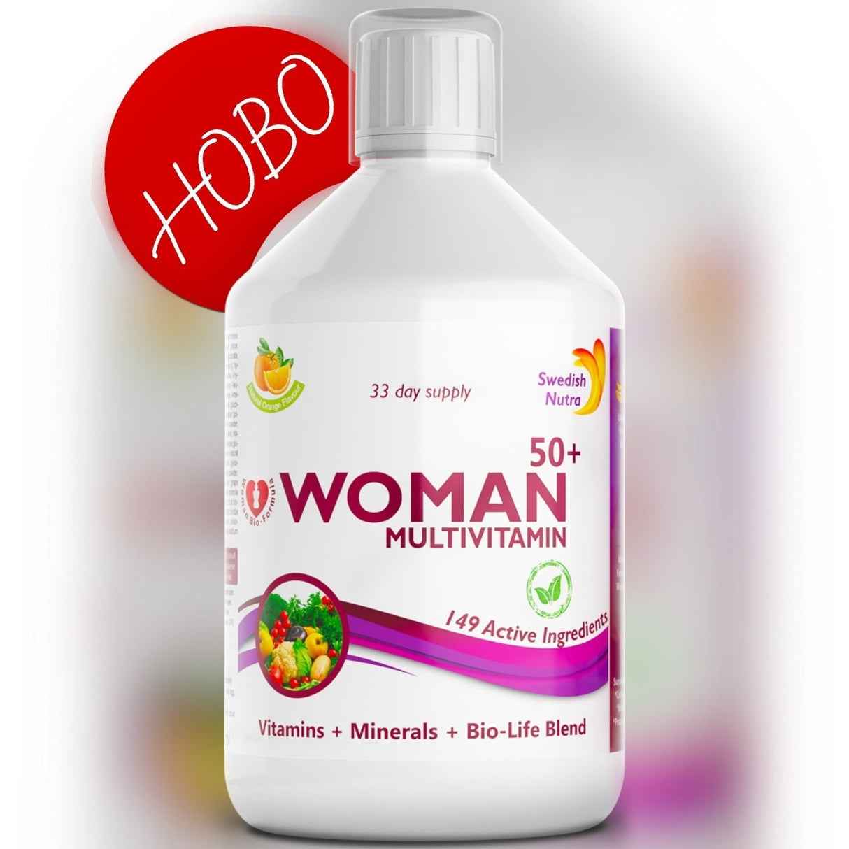 Жени 50+ мултивитамини за жени с колаген 1497 mg - 149 активни съставки /500 ml /