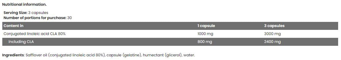 Levrone CLA 3000 - 90 гел капсули