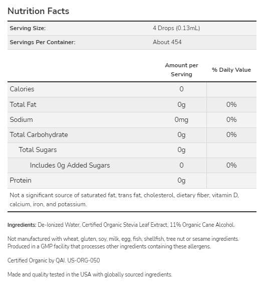 По -добра течност Stevia® | Органично - 237 ml
