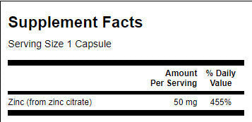 Цинк цитрат 50 mg. / 60 капачки - 0