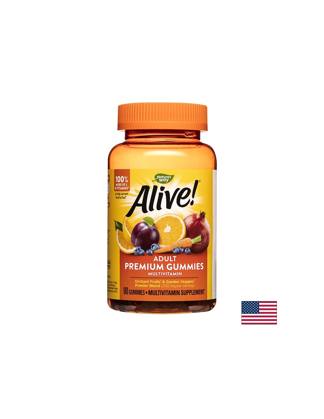 <tc>Alive</tc>! Мултивитамини Adult Premium Gummies / <tc>Alive</tc>! Премиум мултивитамини на Nature's Way за възрастни, 90 меки капсули