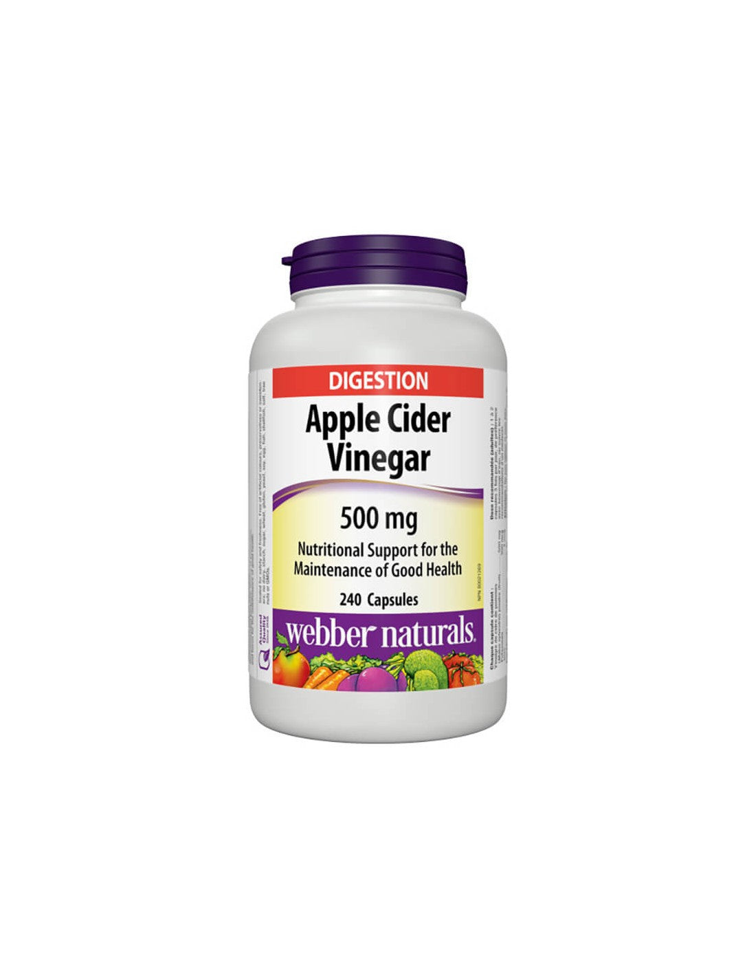 Apple Cider Vinegar - Ябълков оцет, 500 mg, 240 капсули - Feel You