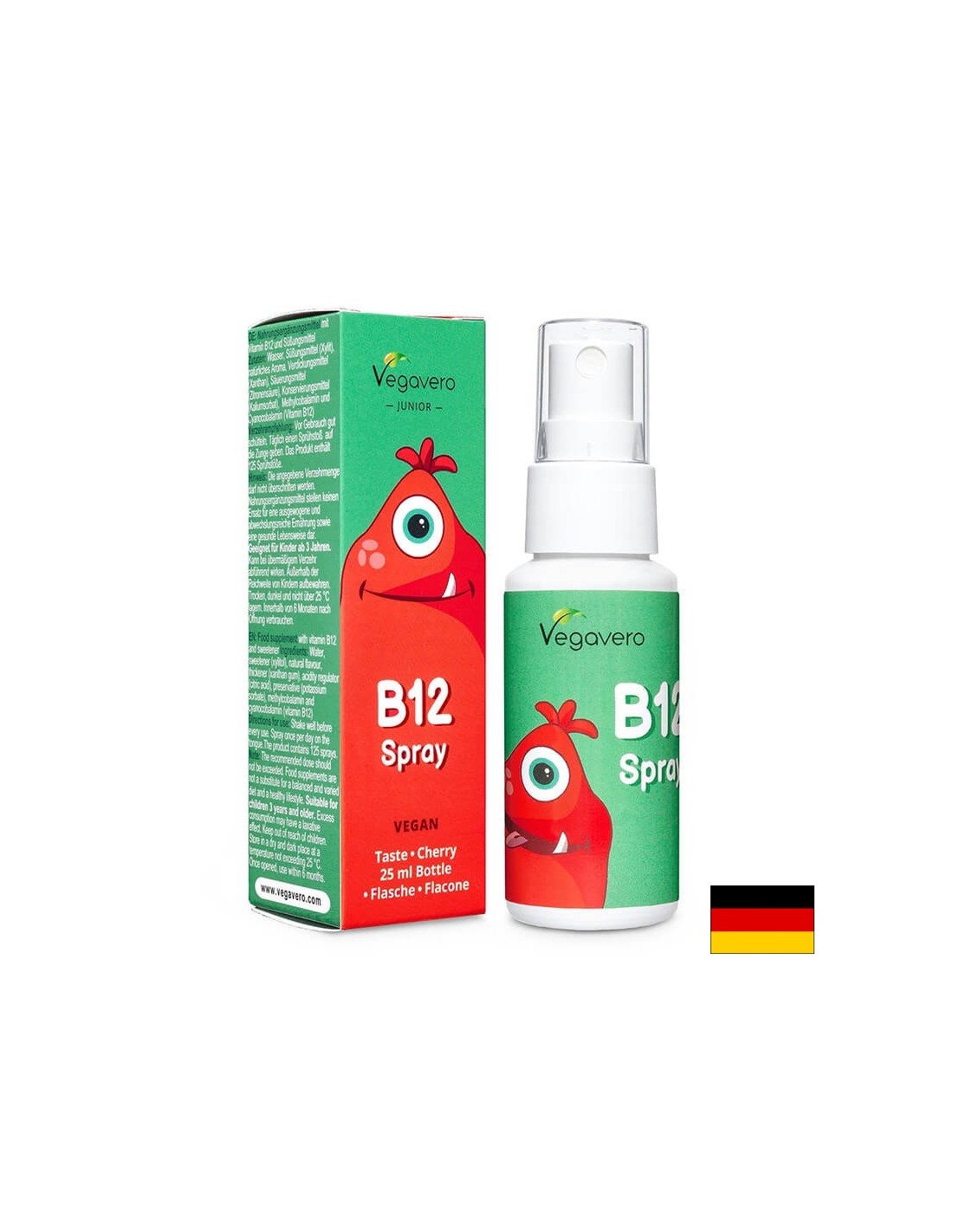 B12 Spray Junior - Витамин B12 за деца, Орален спрей, 25 ml, 120 дози <tc>Vegavero</tc>
