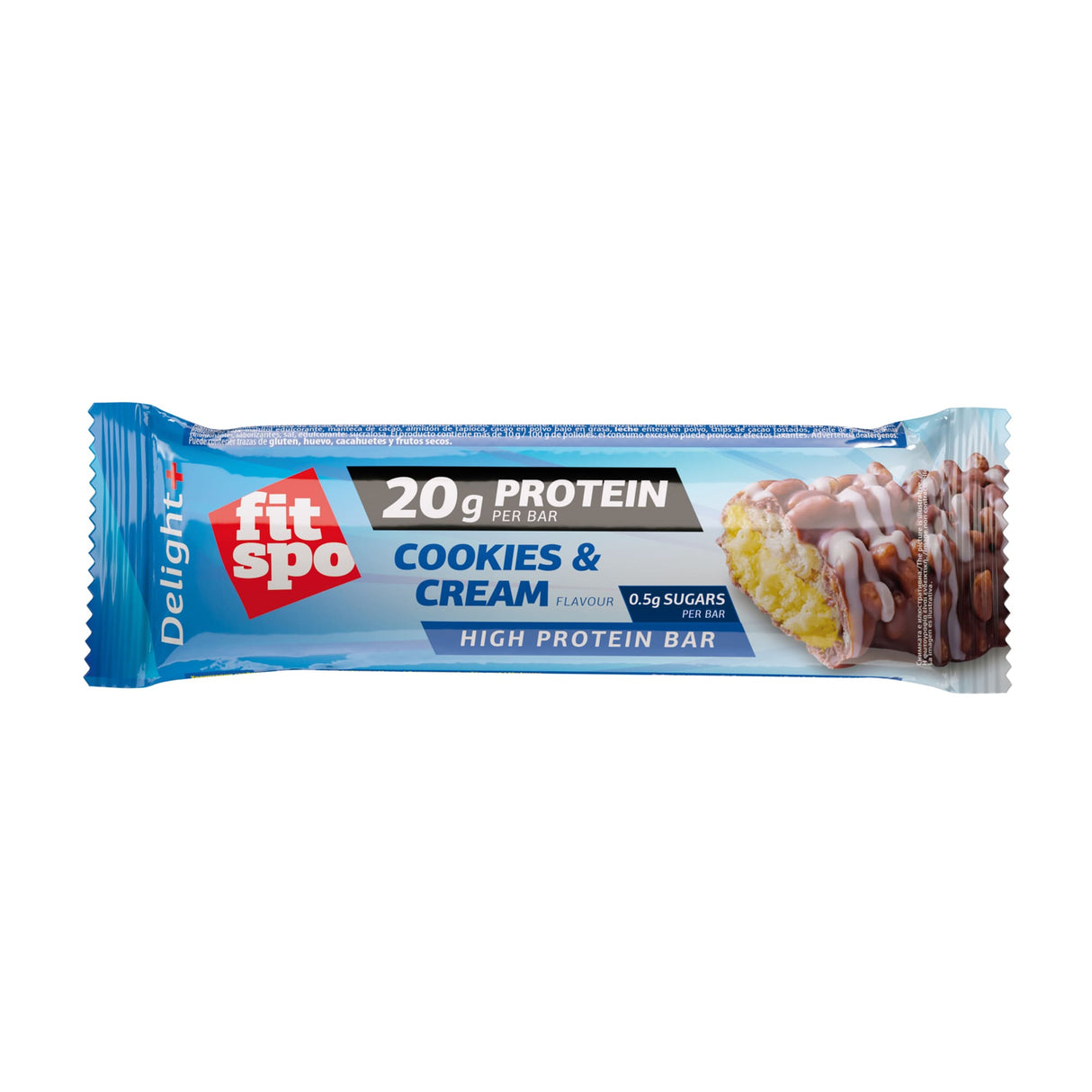 Delight+ Protein Bar бисквитки и сметана - 12 x 60 грама