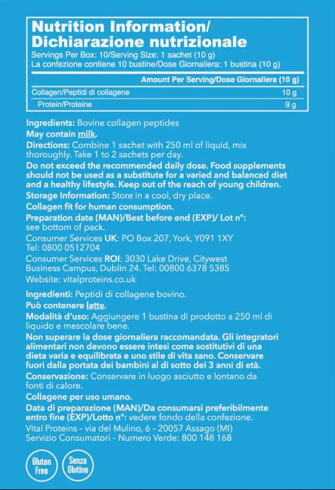 Колагенни пептиди Оригинал | Поддръжка на косата, кожата и ноктите - 10 x 10 грама