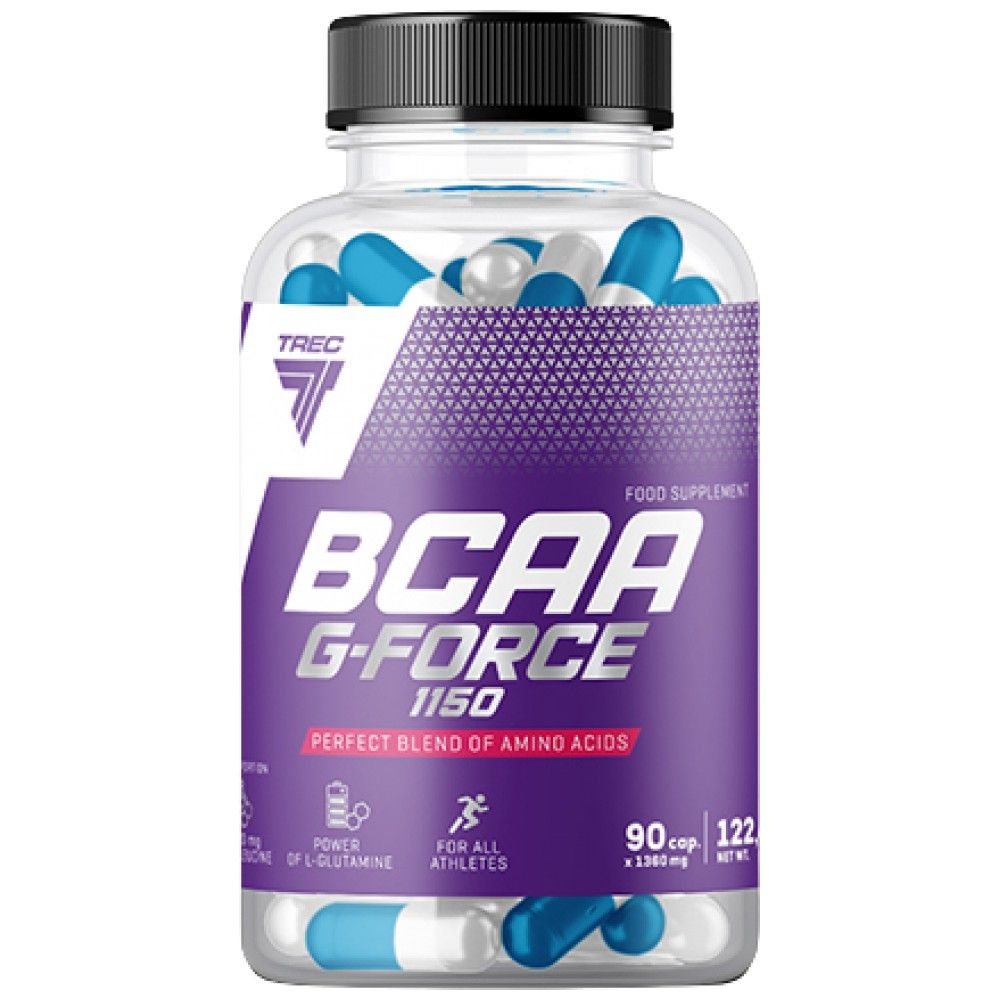 BCAA G-Force 1150 | BCAA + глутаминови капачки - 90 капсули