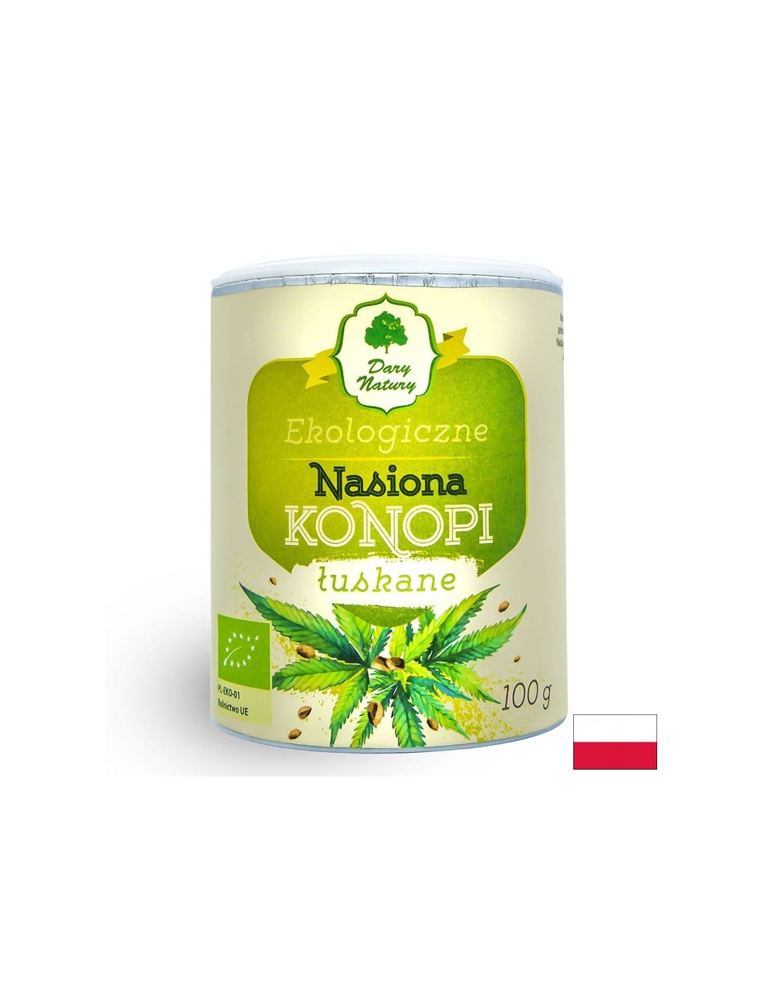 Обелени органични конопени семена, 100 g