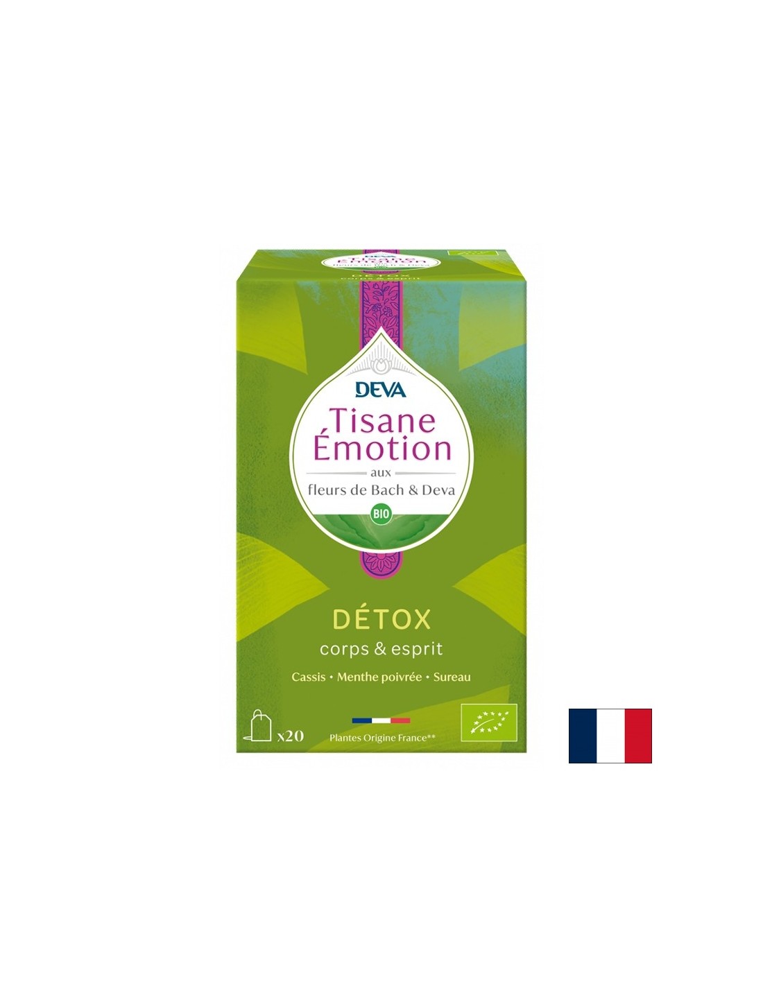 Билков детокс чай (с флорални еликсири според метода на д -р Бах), 20 торбички за филтри