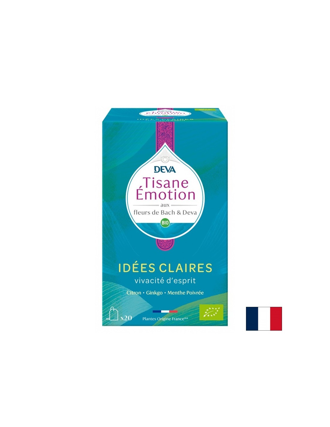 Концентрация на билков чай "(с флорални еликсири според метода на д -р Бах), 20 торбички за филтър