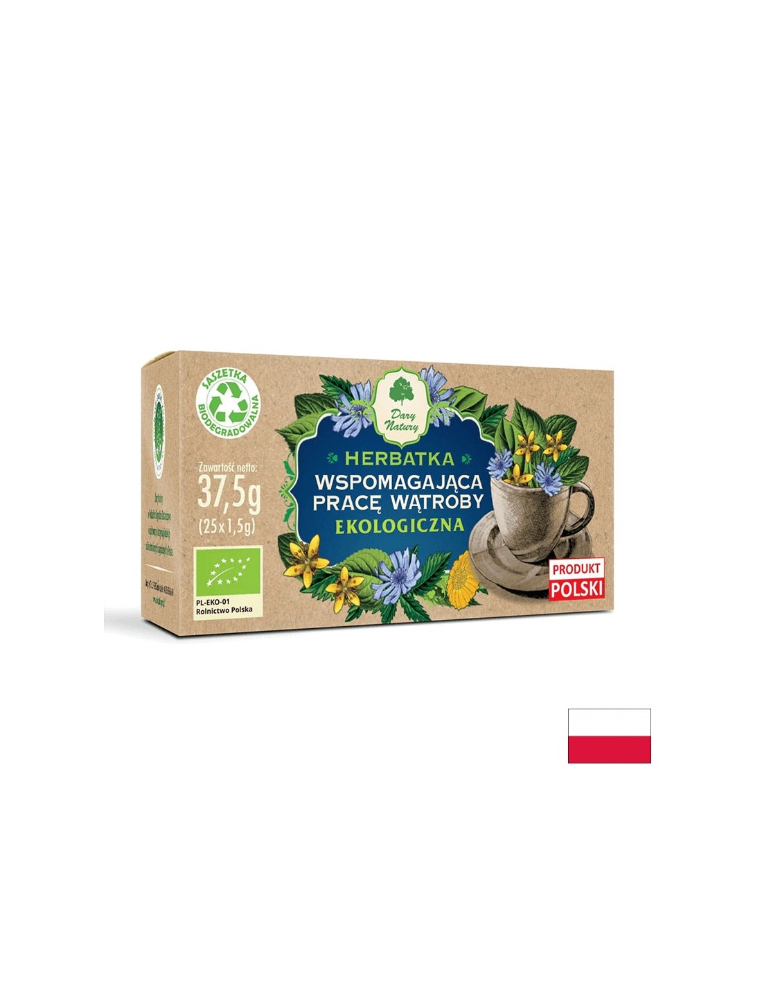 Билков чай, поддържаща чернодробна функция Био, 25 торбички за филтри