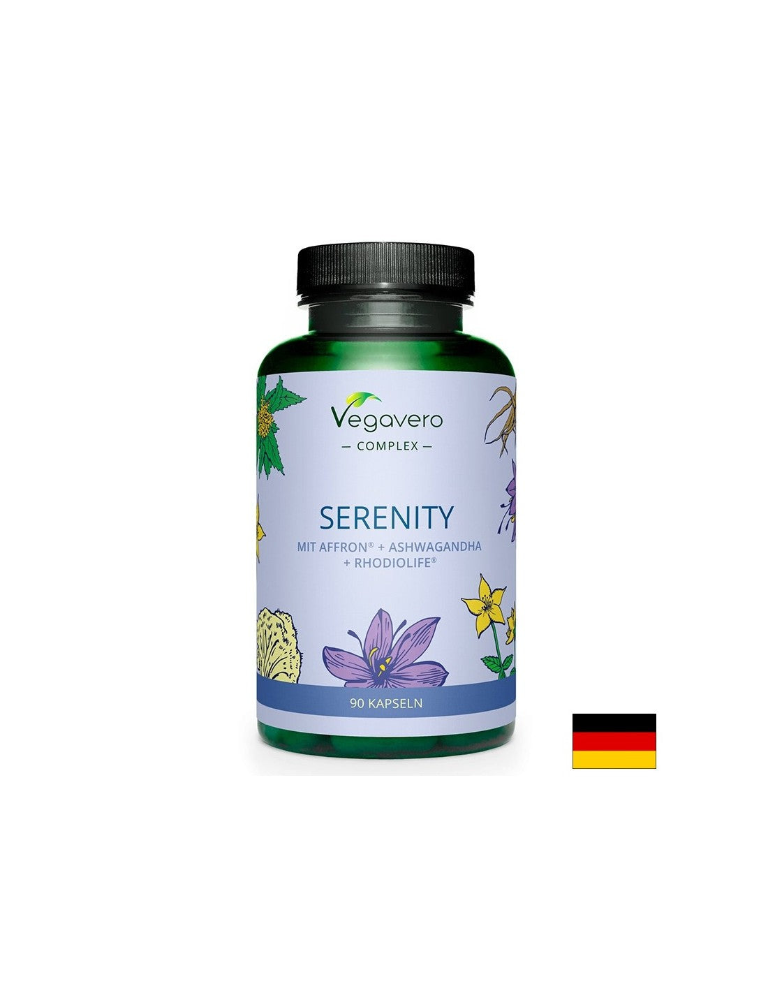 Формула на билковата антистрас с шафран + ашваганда и златен корен, 90 капсули