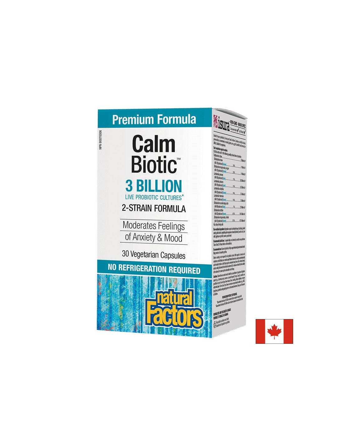 Calm Biotic® 3 милиарда живи пробиотични култури, 2 щама - 30 капсули