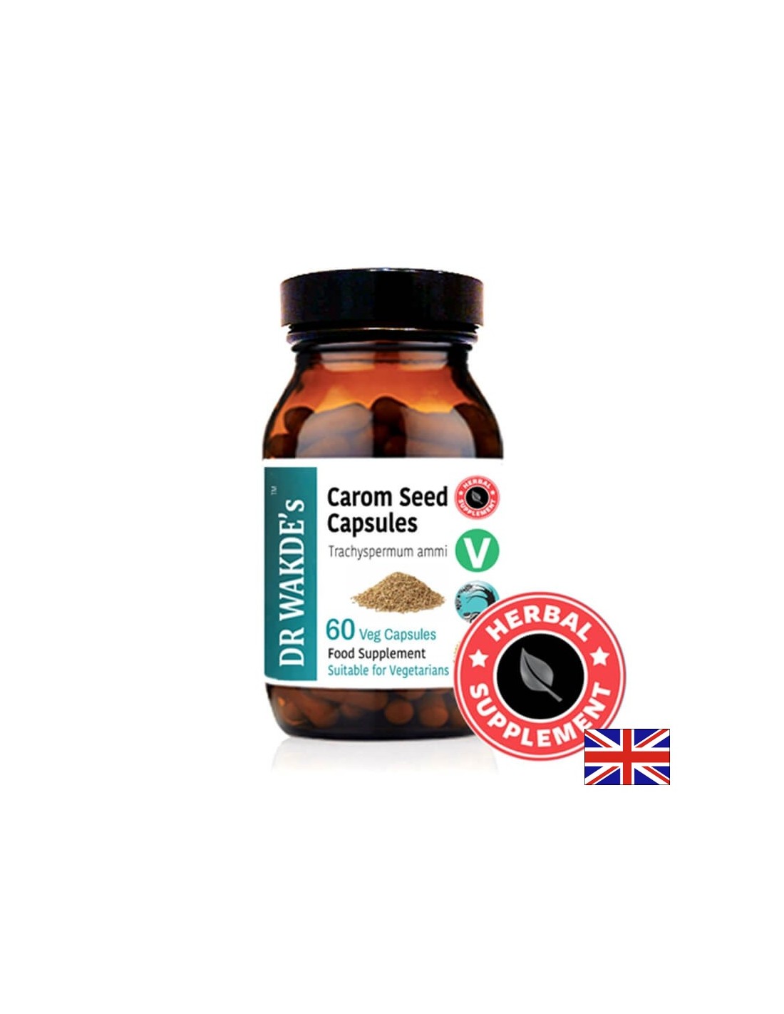 Семена на кароми - за метеоризъм, колики, подуване на корема и диария, 60 капсули