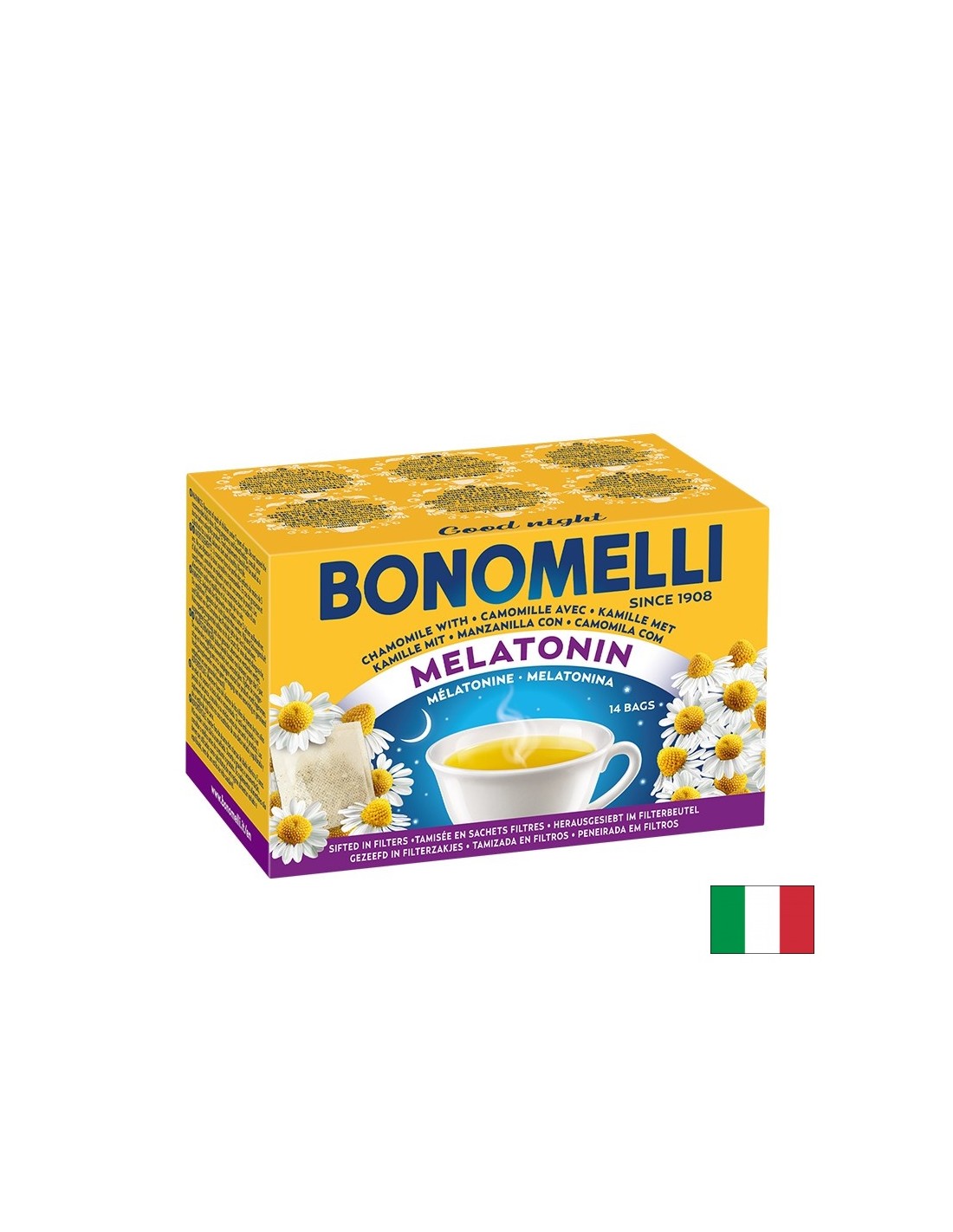 Чай от лайка, мелатонин и магнезий - спокоен сън и контрол на напрежението, 14 торбички за филтри