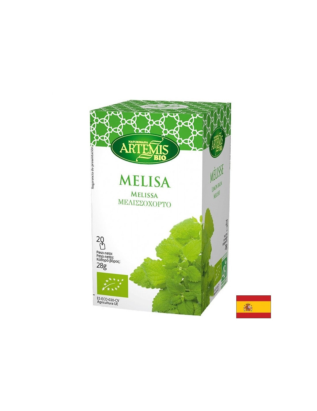 Органичен чай от лимонов балсам, 20 торбички за филтри