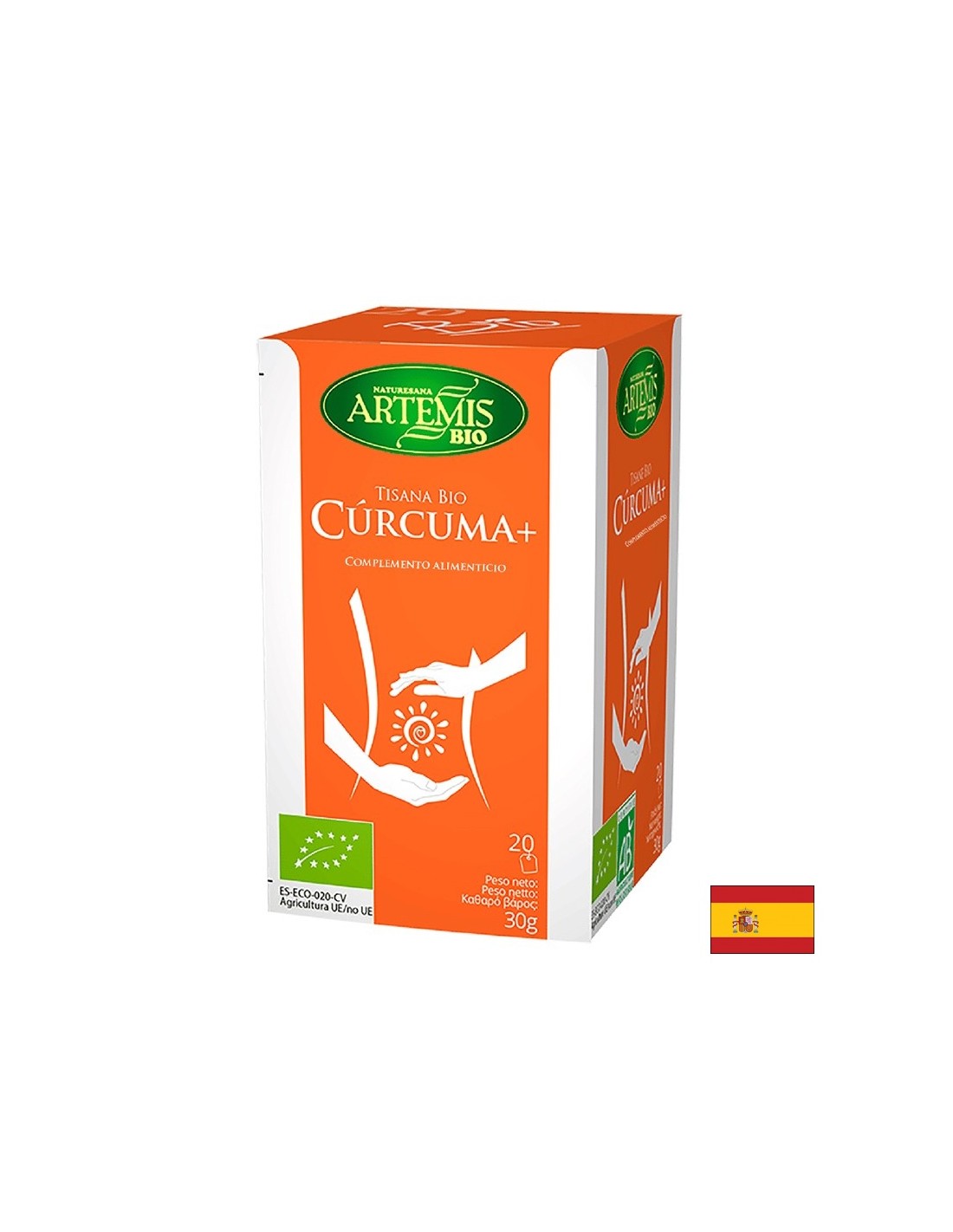 Curcuma +, био/ куркума + джинджифил, женско биле и черен пипер, 20 торбички с филтър