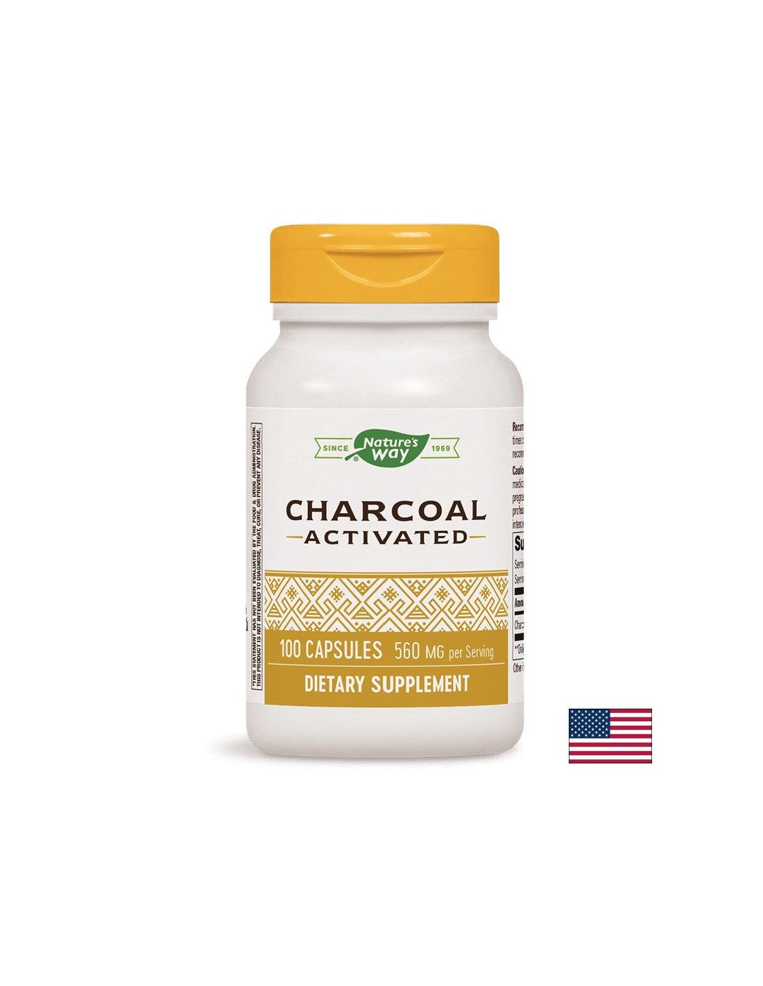 Храносмилателна система Детокс - Активиран въглен, 100 капсули Природата на природата