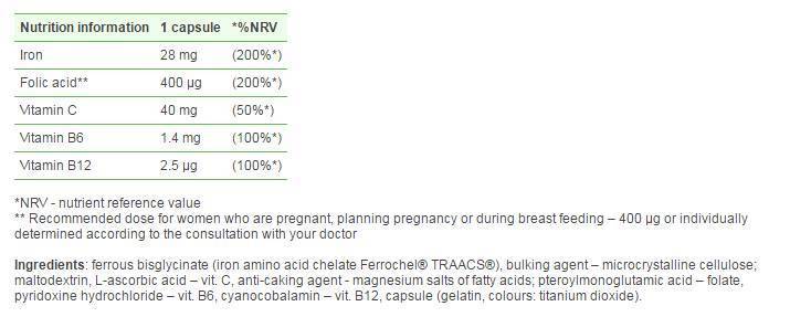 Chela -ferr forte - 30 капсули