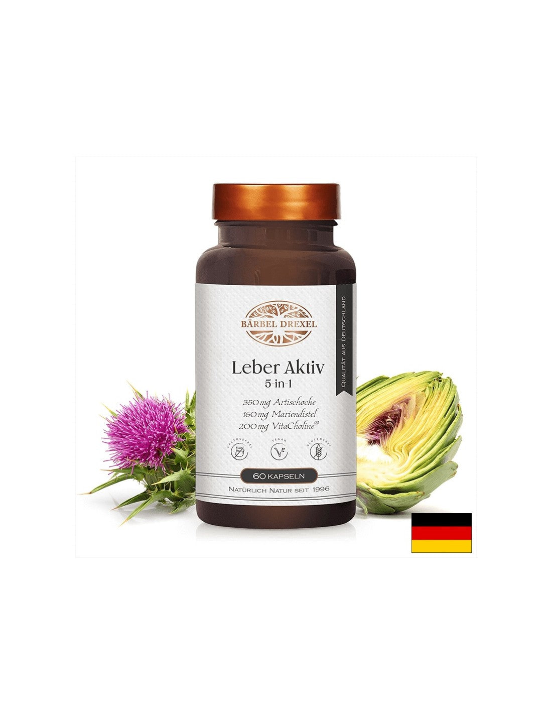 Чернодробен и жлъчен мехур - детокс формула с билки, витамини и минерали, 60 капсули