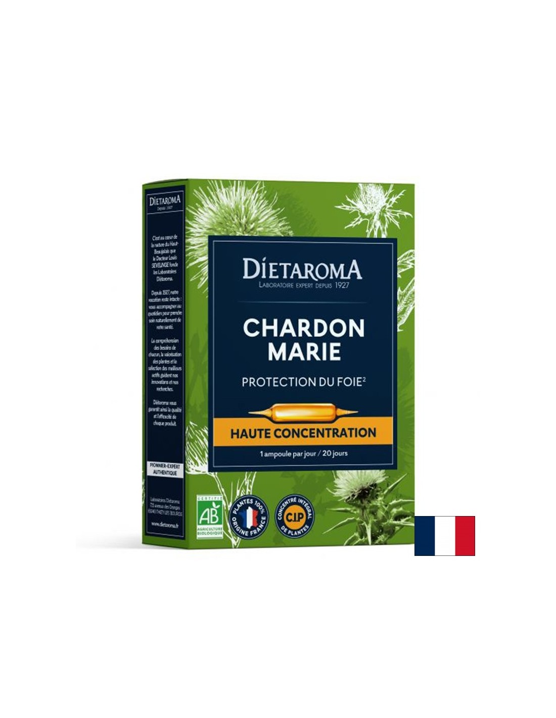 Черен дроб и жлъчка - млечен бодил, 20 ампули за пиене
